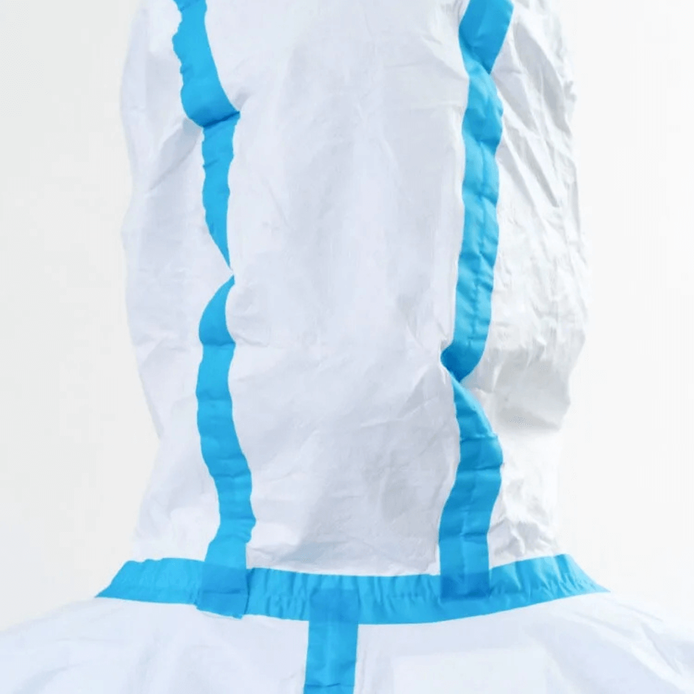 disposable coverall with tapes details