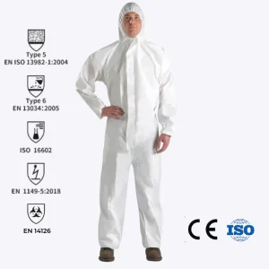 type 5 6 microporous disposable coverall with hood