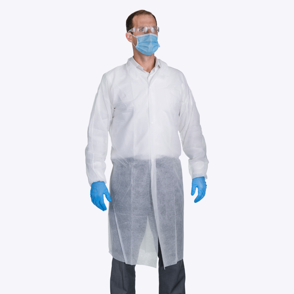disposable polypropylene lab coat