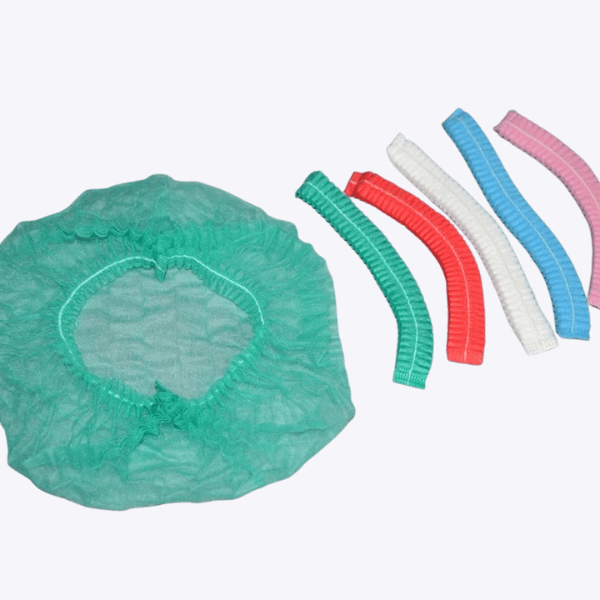 green blue disposable bouffant caps hair nets