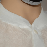 knitted collar detials for disposable coats lab