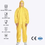 yellow Type 5 6 Microporous disposable protective clothing
