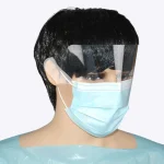 Surgical face mask with visor