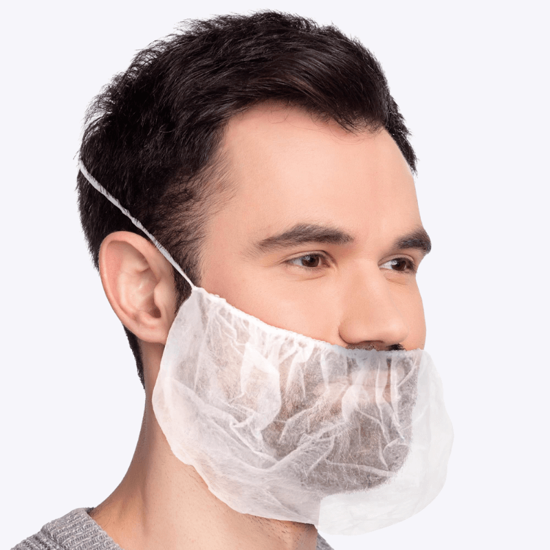disposable white beard cover