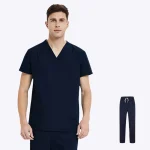 dark blue medical scrubs suits