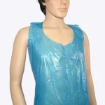 details of disposable apron blue
