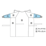 Details of reinforced surgical gown size