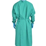 back of reusable cloth surgical gown