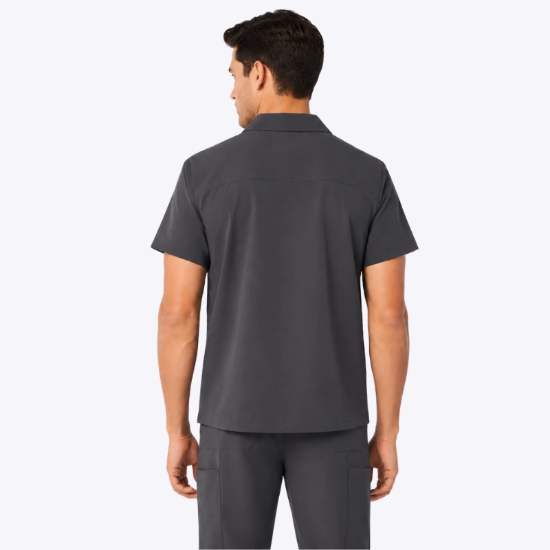 Back details of the medical scrubs for men