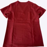 back details of medical scrubs tops