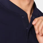 henley neck with buttons