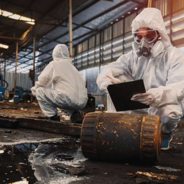 Disposable microporous coveralls for environmental survey