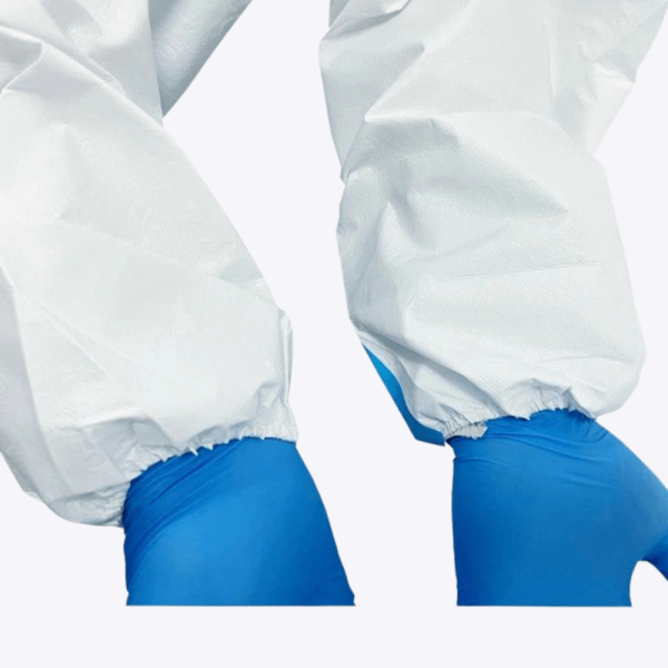 Disposable protective clothing cuff details