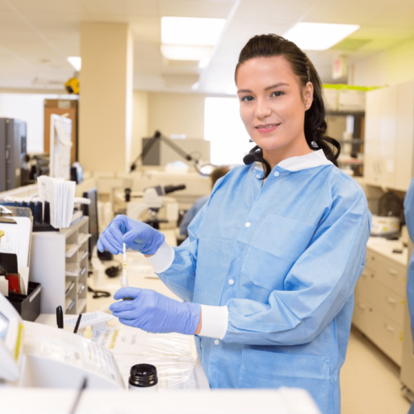 blue disposable lab coat for laboratory