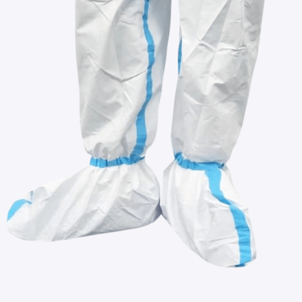 disposable coverall with boots details