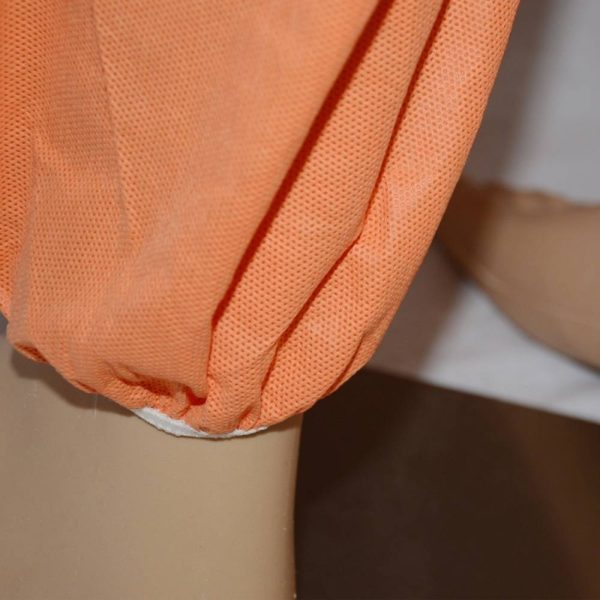 disposable coverall with elastic cuffs